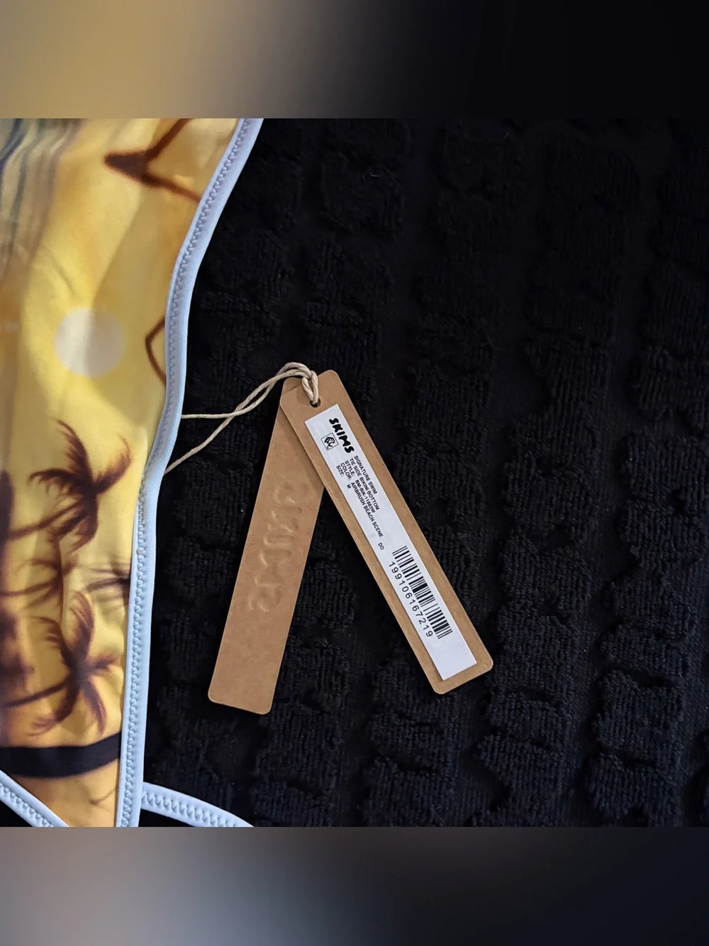 🌊 SKIMS Signature Swim Tie Side Bikini Bottom | Airbrush Beach Scene | M | NWT